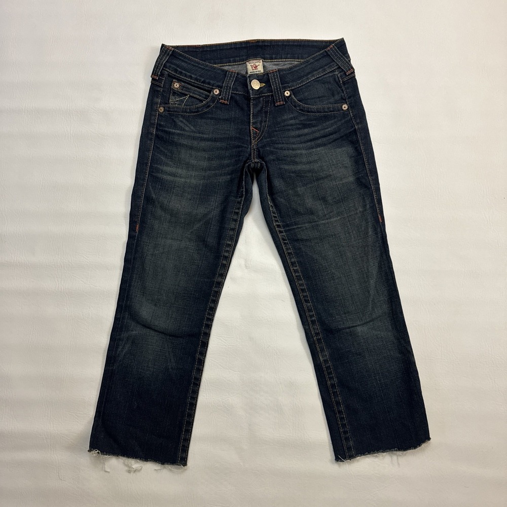 TRUE RELIGION 'Billy' Straight Leg 100% Cotton Denim Jeans Sz. 28 (24" Inseam)